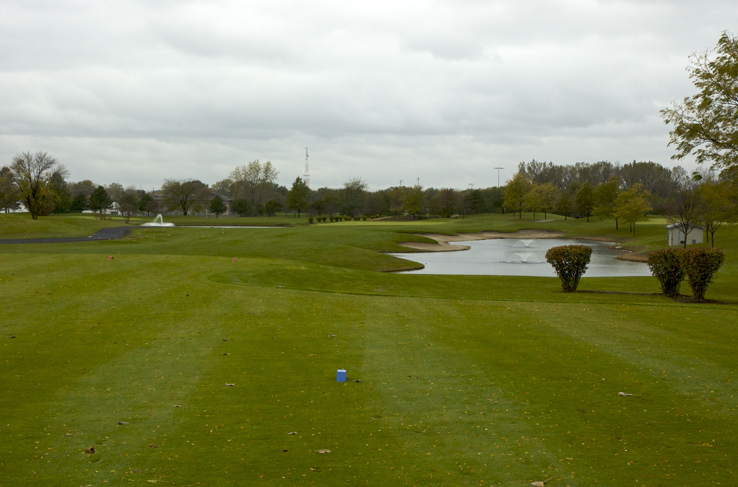 Pond on golf course 